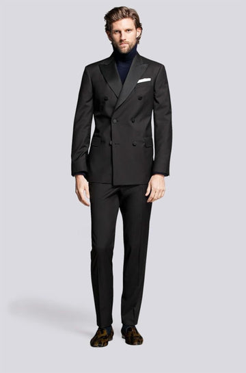 Madhu Couture Black Coat Pant Designer Formal Fashion Wedding 2 Piece Groom Party Wear Coat Pant Suit For Men.