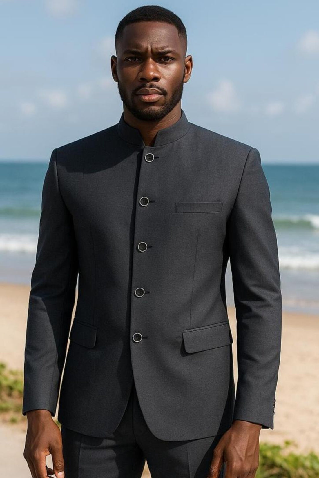 Madhu Couture Indian Black BandhGala Jacket Stylish Ethnic Partywear Designer Jodhpuri Suit For Men coat pant suit.