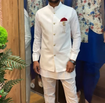 Madhu Couture Indian Ethnic Wear Designer Waist coat with kurta pajama Party Traditional For Men.
