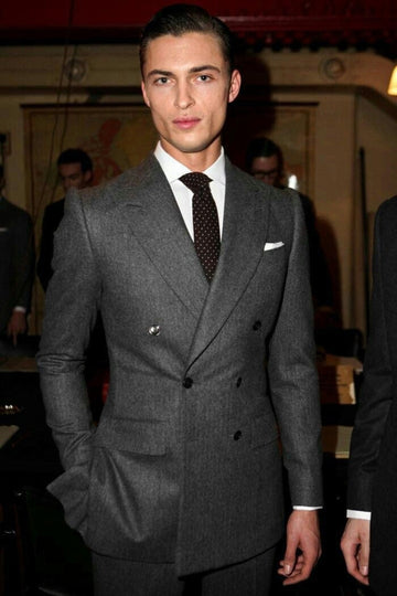 Madhu Couture Charcoal Grey Coat Pant Designer Formal Fashion Wedding 2 Piece Groom Party Wear Coat Pant Suit For Men.