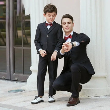 Madhu Couture New Stylish Designer Formal Fashion Wedding Party Wear Black Coat Pant Suit For Men.