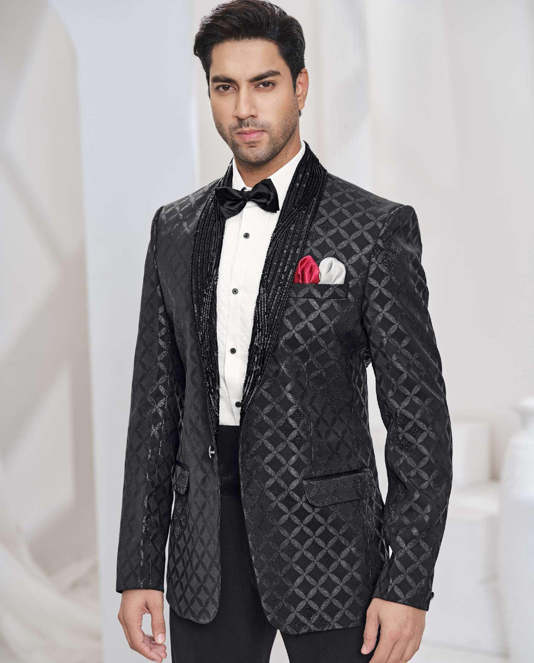 Black Embroidered Designer Tuxedo Coat Pant, Design for Formal Events, Ideal Unique Gift, Groom Wedding Wear, Luxurious Party Wear Coat