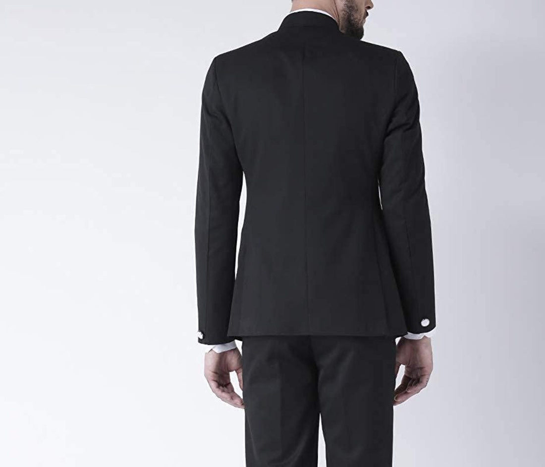 Men Jodhpuri Suits Designer Black Bandhgala Coat With Pant 2 Piece Suit Indian Wedding Suits Coat Pant