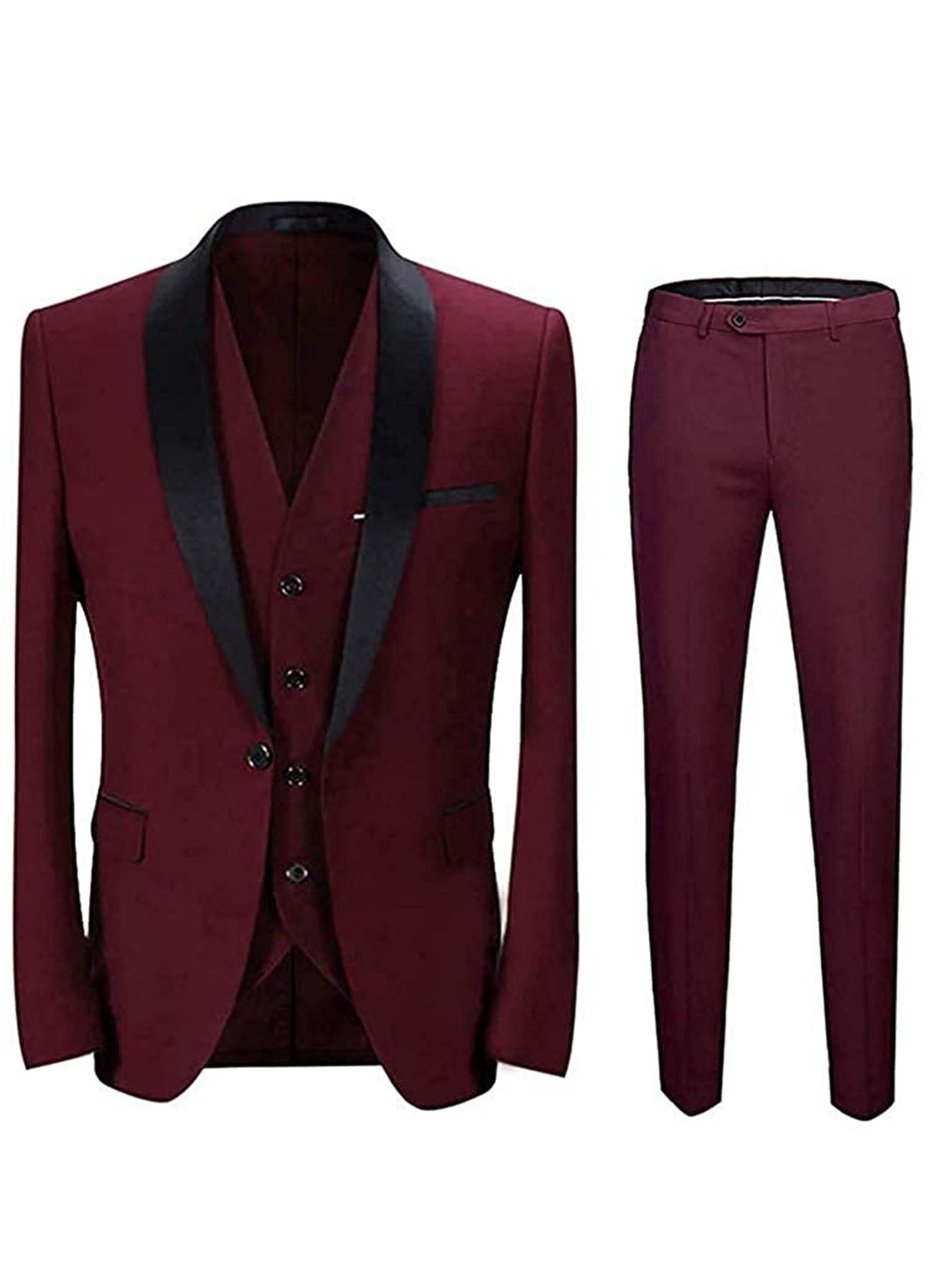 Madhu Couture Designer Maroon Coat Pant Men Tuxedo Jacket, Coat and Pant For Men.