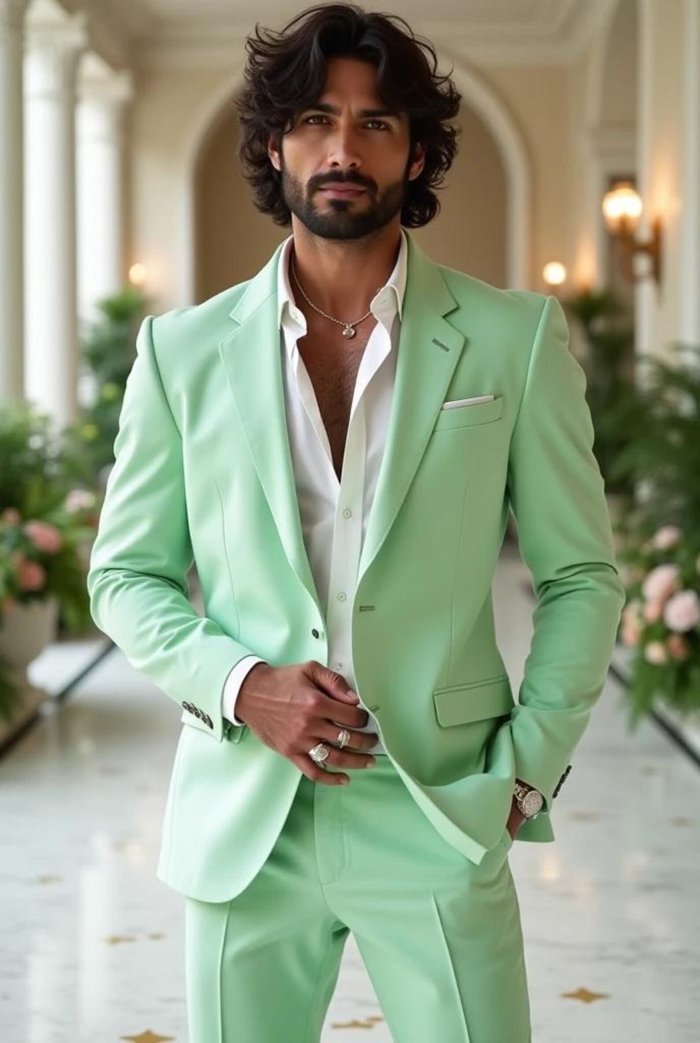 Mint GreenLatest Stylish Wedding Men's Slim Coat Pant Tuxedo Jacket Suit for Groomsman Gifts & Dinner Party Wear Prom Suit Beach Wear Gift