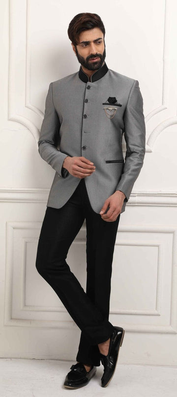 Madhu Couture Indian Stylish Ethnic Partywear Designer Red Color Jodhpuri Suit For Men.