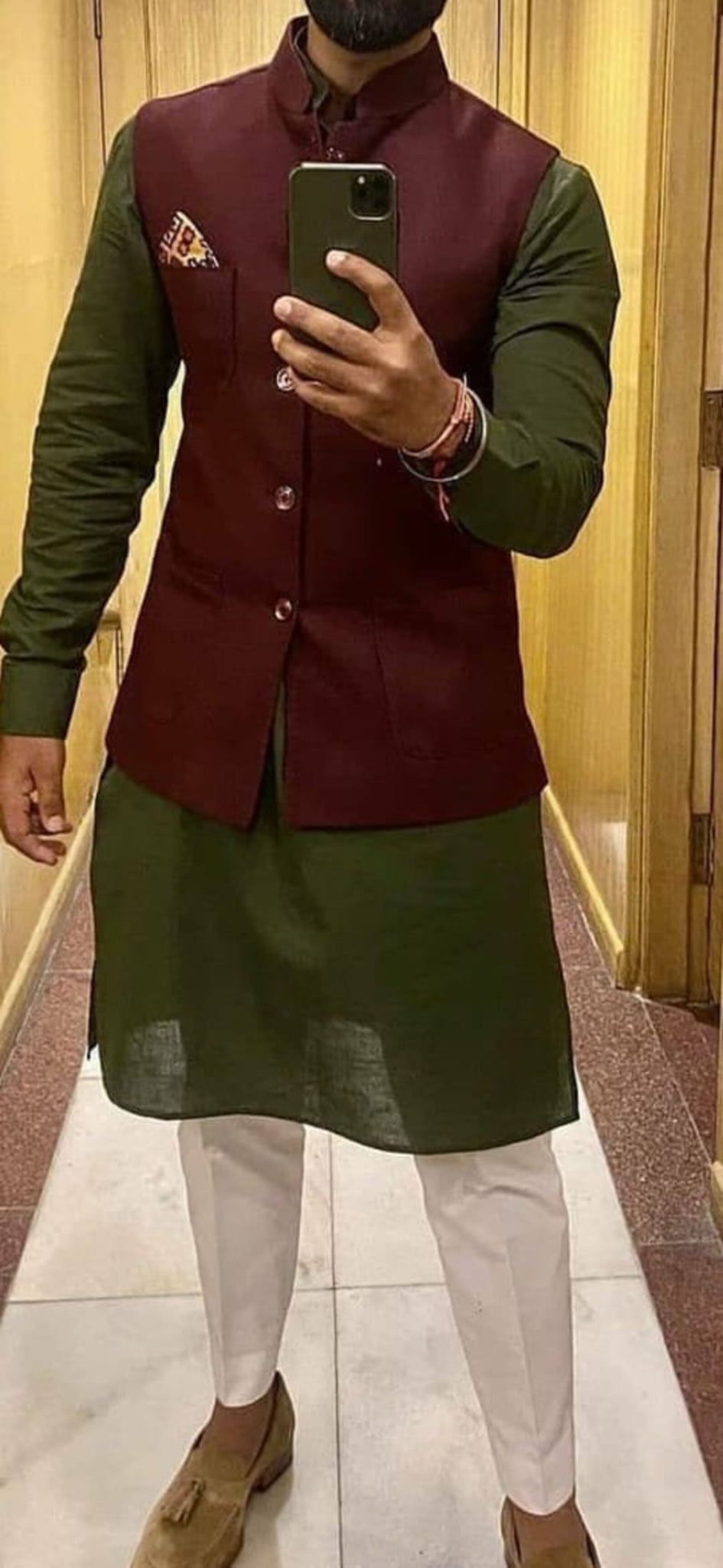 Madhu Couture Indian Ethnic Traditional Festive Wear Designer Waist coat with kurta pajama For Men.