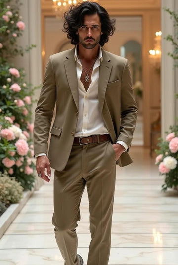 Stylish Wedding Groom Suit Men's Slim Coat Tuxedo Jacket Suit for Groomsman Gifts & Dinner Party Wear Prom Suit