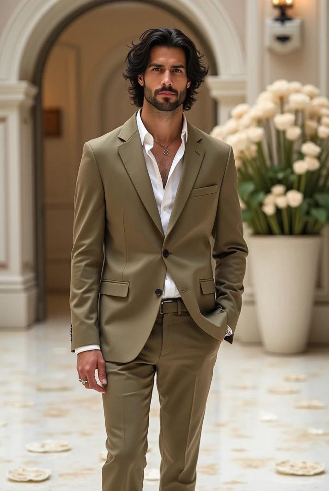 Stylish Wedding Groom Suit Men's Slim Coat Tuxedo Jacket Suit for Groomsman Gifts & Dinner Party Wear Prom Suit