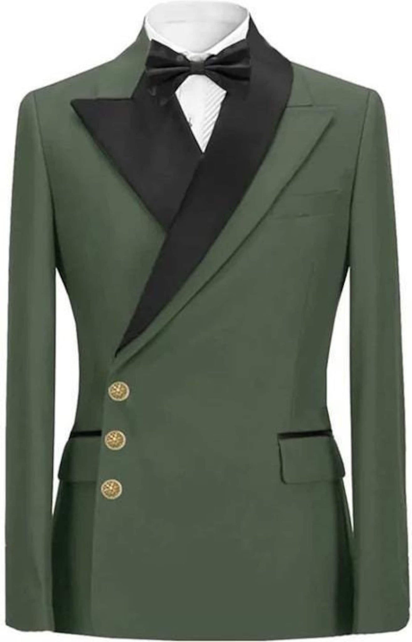 Madhu Couture Green New Stylish Double Breasted Coat Pant Designer Partywerar Slim Fit Tuxedo Suit for Men.