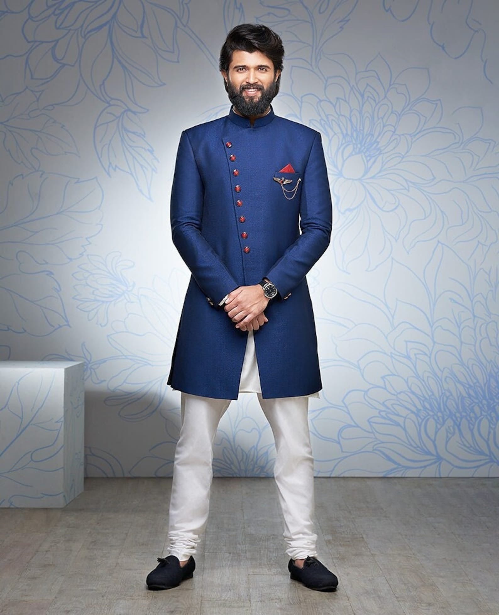 Madhu Couture Indian Stylish Ethnic Traditional Partywear Marriage Wedding Sherwani Groom Outfit For Men.