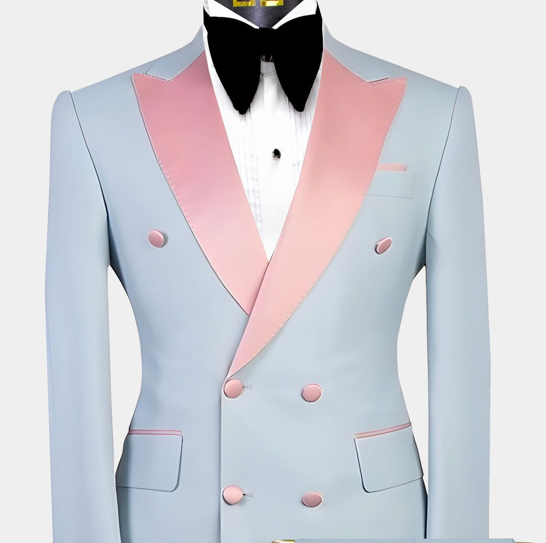 Madhu Couture Double Breasted Designer Coat With Pant New Arrival Formal Fashion Slim Fit Party Wear Dinner Coat for Men.