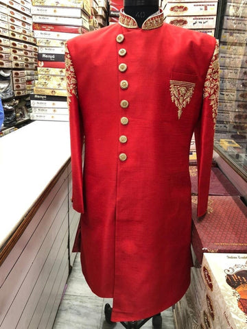 Madhu Couture Embroidered Sherwani for Groom Perfect for Wedding and Reception For Men.