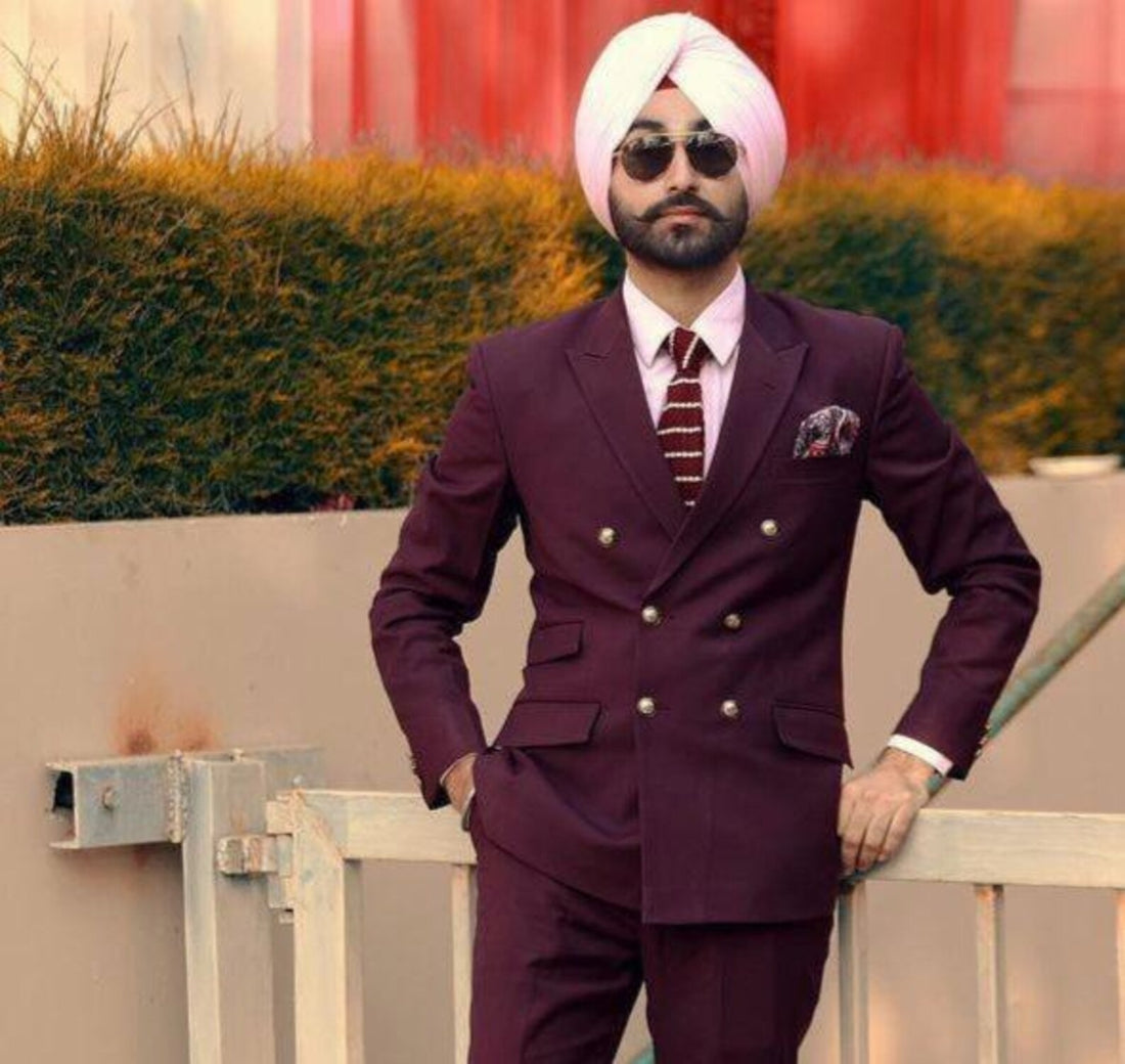 Maroon Double Breasted Groom Suit Tuxedo Jacket, Men's Slim Fit Wedding Coat with Pants, Perfect Groomsman Gifts & Dinner Party Wear