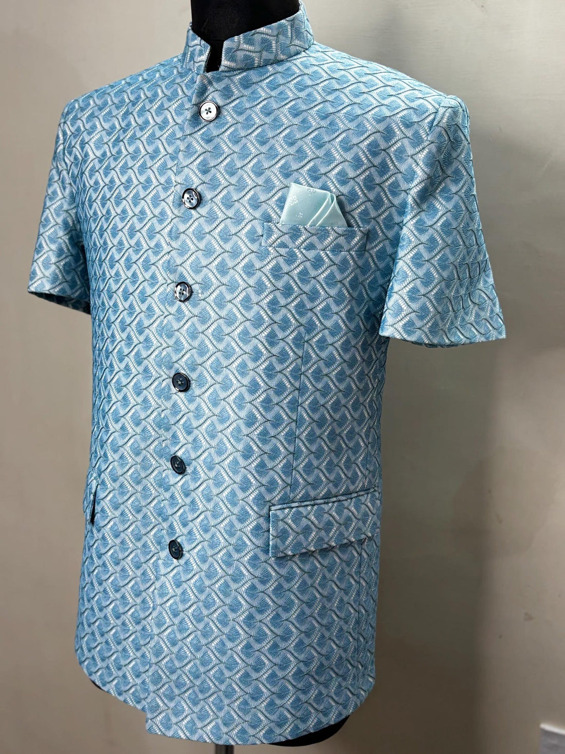 Light Blue Safari Suit for Men