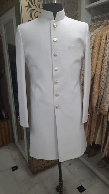 Madhu Couture Indian Ethnic Designer Sherwani Pajama Set Traditional Royal Designer Wear Embroidered Sherwani For Groom