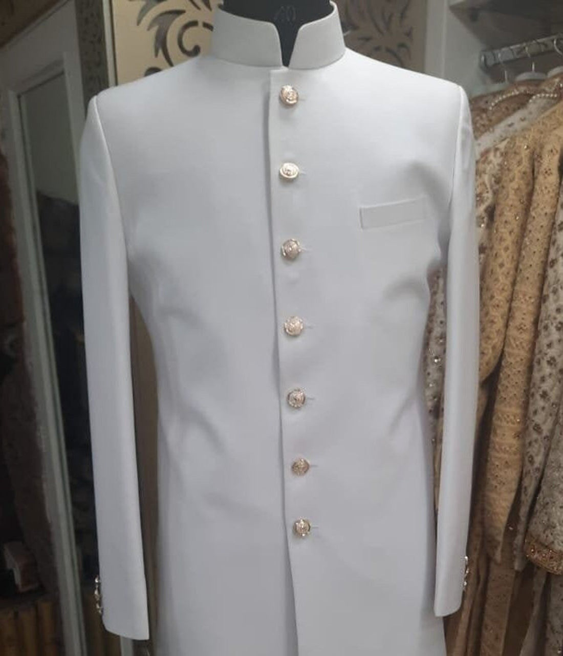 Madhu Couture Indian Ethnic Designer Sherwani Pajama Set Traditional Royal Designer Wear Embroidered Sherwani For Groom