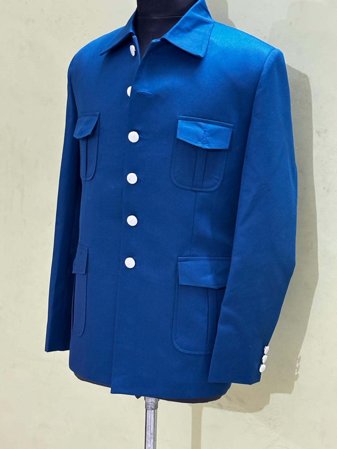 Royal Blue Safari Suit for Men