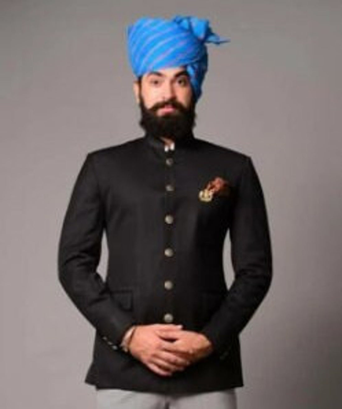 Madhu Couture Stylish Ethnic Traditional Partywear Jodhpuri Bandhgala Suit For Men.