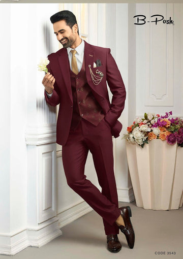 Madhu Couture 3 piece coat pant new design Designer Formal Fashion Wedding Groom Party Wear Coat Pant Suit For Men.