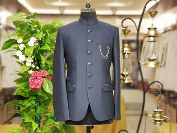 Blue Jhothpuri Set Groom Engagement Dress, Groom Wedding Dress, Men Reception Dress, Blue Prince Coat, Indian Groom Dress, Wedding Suit