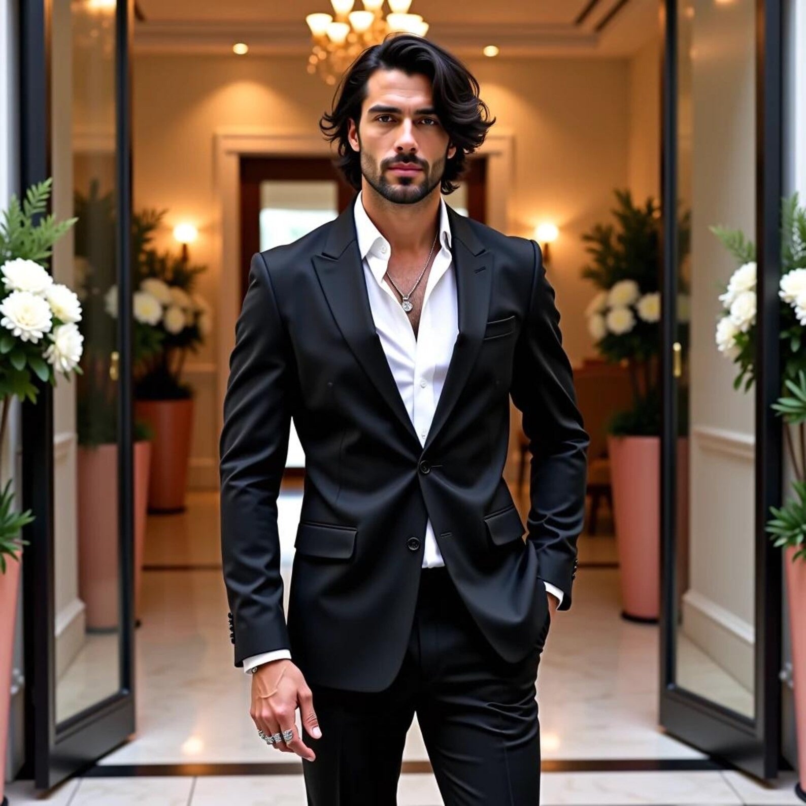 Designer Stylish Party Wear Men's Slim Fit Coat Pant Tuxedo Jacket Suit for Groomsman Gifts & Dinner Prom Party Wear Suit