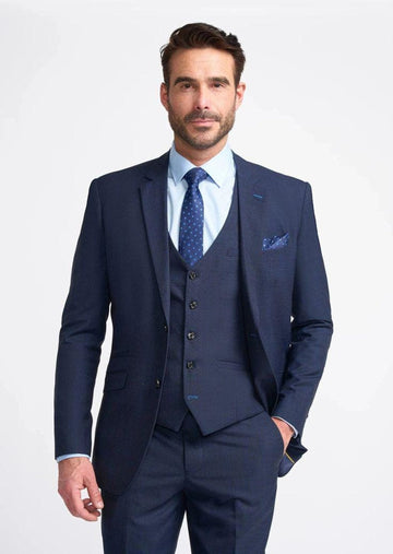 Madhu Couture Blue Men Suits Slim Fit Suits 3 Piece Wedding Suits Shawl Lapel Stylish Suits Dinner Party Wear Suits Gifts For Him