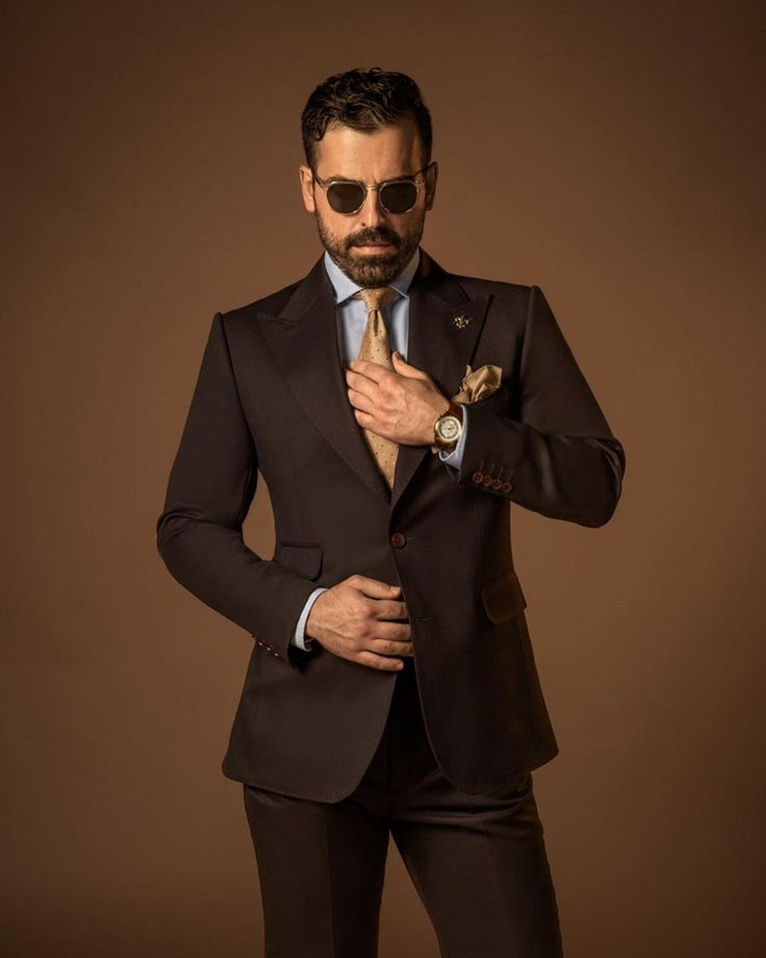 Madhu Couture Brown Suit 2 Piece, Blue Suits For Men, Slim fit Suits, Tuxedo Suits, Dinner Suits, Wedding Groom suits, Bespoke For Men